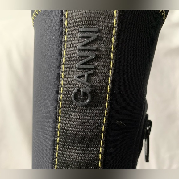 NEW Ganni Retro Flatform Ankle Sockboots Black/Yellow Size EU 39/US 9 - Picture 7 of 12